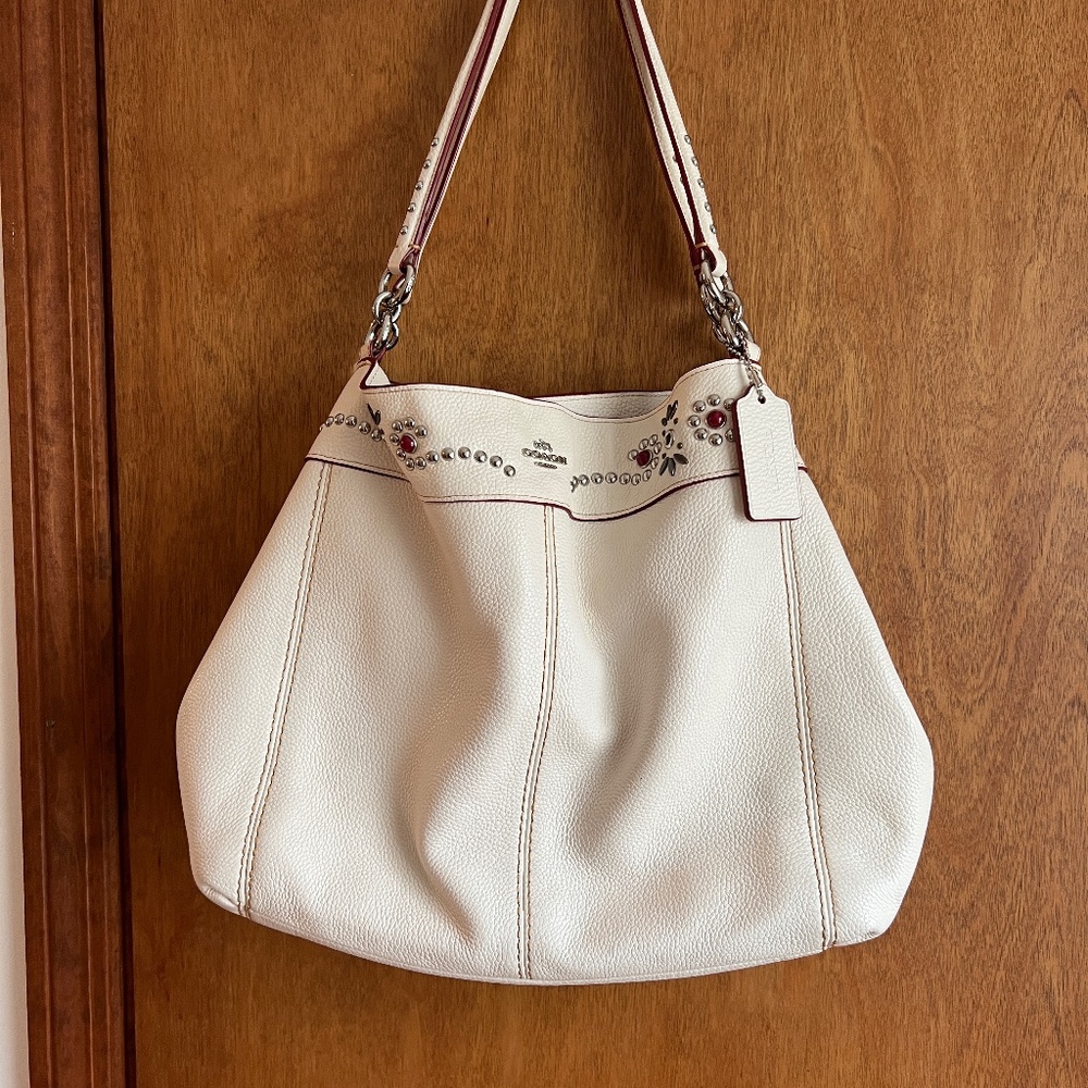 Coach Cream Leather Hobo